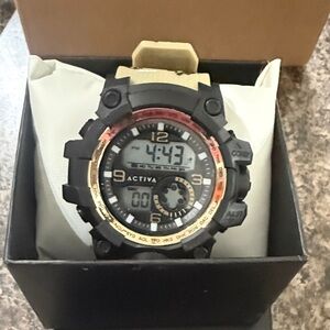 #80 Activa Endurance X Invicta Men’s Digital Watch. Tan